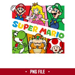 Super Mario Characters Png, Super Mario Png, Mario Png, Cartoon Png Digital File