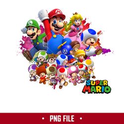 Super Mario Characters Png, Super Mario Png, Super Mario World Png, Mario Png, Cartoon Png Digital File