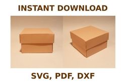 Box with Lid Template, Box Template SVG, SVG Files, SVG, Cricut