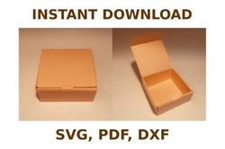 square box template, box template svg, svg files, svg, cricut