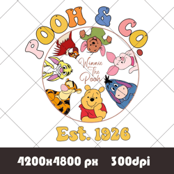 Pooh & Co Est 1926 PNG, Winnie The Pooh & Co, Disney Winnie PNG, Pooh Bear PNG, Disney Trip 2023, Disney Pooh Family PNG