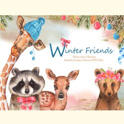 Winter Friends Watercolor Collection
