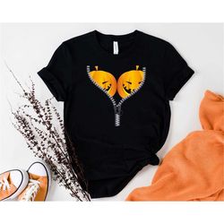 Funny Pumpkin T-Shirt, Women's Halloween Shirt, Cute Pumpkin Face Shirt, Halloween Party Shirt, Halloween Gift for Moms