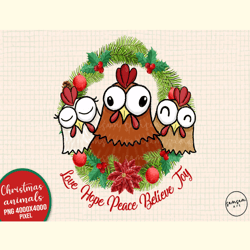 Chicken Christmas Ring Sublimation