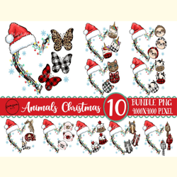 Christmas Heart Animals Sublimation