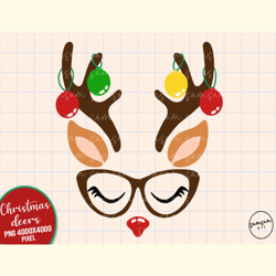 Christmas Reindeer Face Sublimation