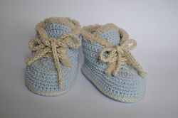 Baby booties crochet pattern for 1 - 3 month