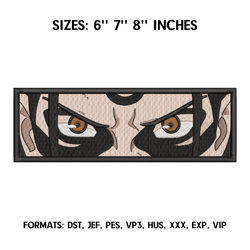 Hashirama Eyes Embroidery Design File, Naruto Anime Embroidery Design, Machine embroidery, Anime Pes Design Naruto Eyes