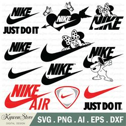 Nike Logo Bundle Svg, Nike Svg, Sport Svg, Sport Wear Svg, Sportmen Svg, Sportman Svg, Shoes Svg, Instant Download