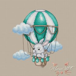 In the clouds. Cross stitch pattern pdf & css