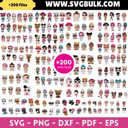 baby doll bundle, bundle dolls svg, beautiful doll png, cricut, silhouette vector cut file