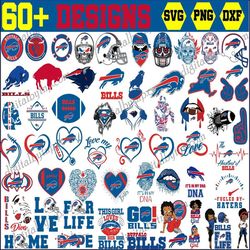 60 Buffalo Bills Svg, Nfl Logo svg bundle,Bills football svg, Bills Svg,
