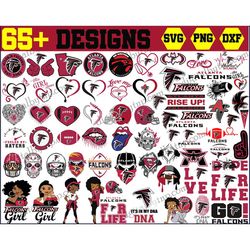 65 Atlanta Falcons Svg, Nfl Logo svg bundle,Falcons football svg