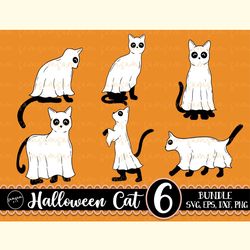 Ghost Cat Halloween Bundle SVG