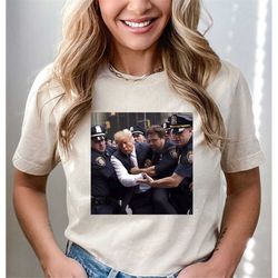 Arrested Trump T-shirt, Trump Go to Jail Tee, Trump For Prison 2024 Shirt, Political Humor Shirt, Humorous Politics Tee,