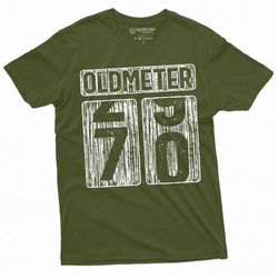 Men's 70th Birthday celebration anniversary T-shirt Funny Tee Odometer age Dad Grandpa gift Tee shirt Grandpa dad Papa H