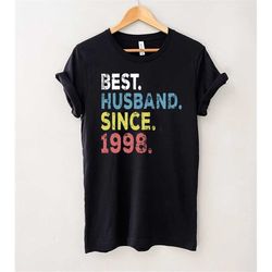 best husband since 1998 vintage t-shirt, custom best husband since shirt, custom anniversary gifts, personalized anniver