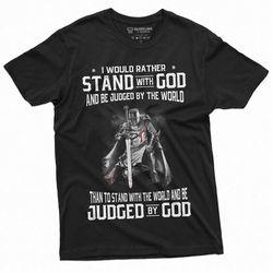 Men's God Jesus T-shirt Stand by God Tee Shirt | Birthday Gifts Jesus Christmas religion | inspirational saying Tee
