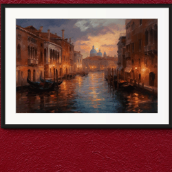 Oil painting on canvas Venice (Italy)