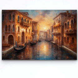 Oil painting on canvas Venice (Italy) 3