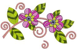 Wildflowers embroidery design