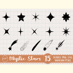 Hand Drawn Stars & Comets Sublimation