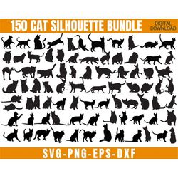 Cat SVG,cat Bundle svg, kitty svg,Cute Cat SVG files for Cricut,cat head,cat face,mom mama cat svg,Funny Cats,Cat Silhou