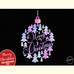 Holographic Merry Christmas Sublimation