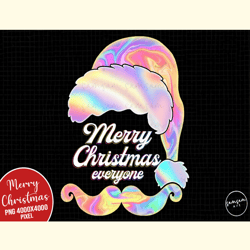 Holographic Santa Christmas Sublimation