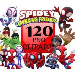 Spidey and his Amazing Friends PNG Clipart, Kids Superhero Printable Images, Instant Download, Spidey printable Iron on