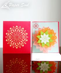 Mandala pop-up card template | pop up card svg | 3d card svg | Papercraft | papersoulcraft