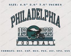 NFL Philadelphia Eagles Embroidery Design, NFL Embroidery Design, Philadelphia Embroidery File, Embroidery Machine