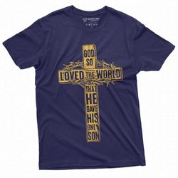 Jesus T-shirt Christian Tee Cross Tee Shirt Unisex Mens Womens Tee Birthday Gift Christmas Tee