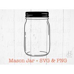 Mason jar svg | ball jar svg | glass jar svg | mason jar cut file | mason jar png clipart | rustic farmhouse svg | canni