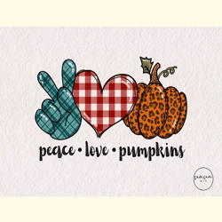 Peace Love Pumpkins Sublimation