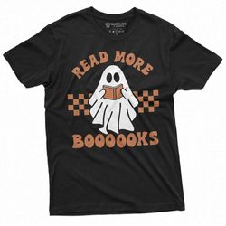 teacher halloween funny shirt read more booooks books boo tee shirt gift for school teacher womens unsiex tee motivation