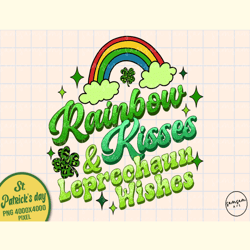 Rainbow Kisses & Leprechaun Wishes PNG