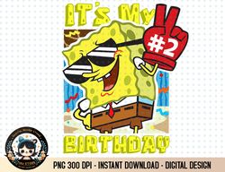 Mademark x SpongeBob SquarePants - SpongeBob 2nd Birthday It is My second Birthday Gift Boy Girl T-Sh png