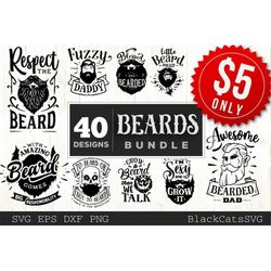 Beards SVG bundle 40 designs