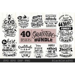 Gratitude SVG bundle 40 designs Grateful SVG