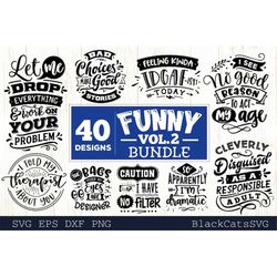 Funny Quotes Bundle 40 Designs vol 2