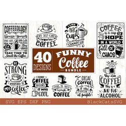 Funny Coffee Bundle SVG 40 designs