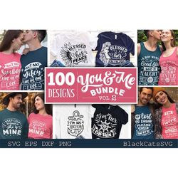 Couple matching outfits SVG bundle 100 designs vol 2