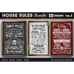House Rules Bundle SVG 10 designs vol 1