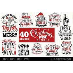 Christmas Wine Bundle SVG bundle 40 designs