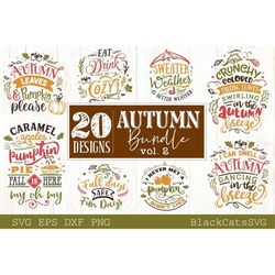 Autumn SVG bundle 20 designs Fall and pumpkins SVG bundle