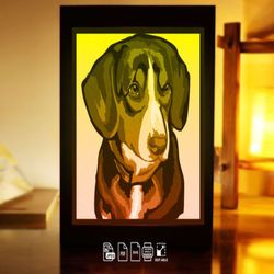 Jack Russell Terrier Paper Light Box, Shadow Box Template, Paper Cutting Template, Light Box SVG Files, 3D Papercut