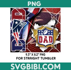 New England Patriots Dad Tumbler Wrap, Football Tumbler Wrap Png, Gift Father Day Tumbler, NFL Tumbler Png