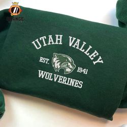 Utah Valley Wolverines Embroidered Sweatshirt, NCAA Embroidered Shirt, Embroidered Hoodie, Unisex T-Shirt