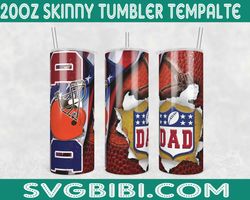 Cleveland Browns Dad Tumbler Wrap, Football Tumbler Wrap Png, Gift Father Day Tumbler, NFL Tumbler Png, Cleveland Browns